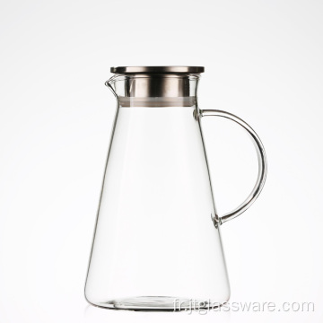 2L Verre Pichet Bec Carafe à Eau Jus Maison Thé Glacé